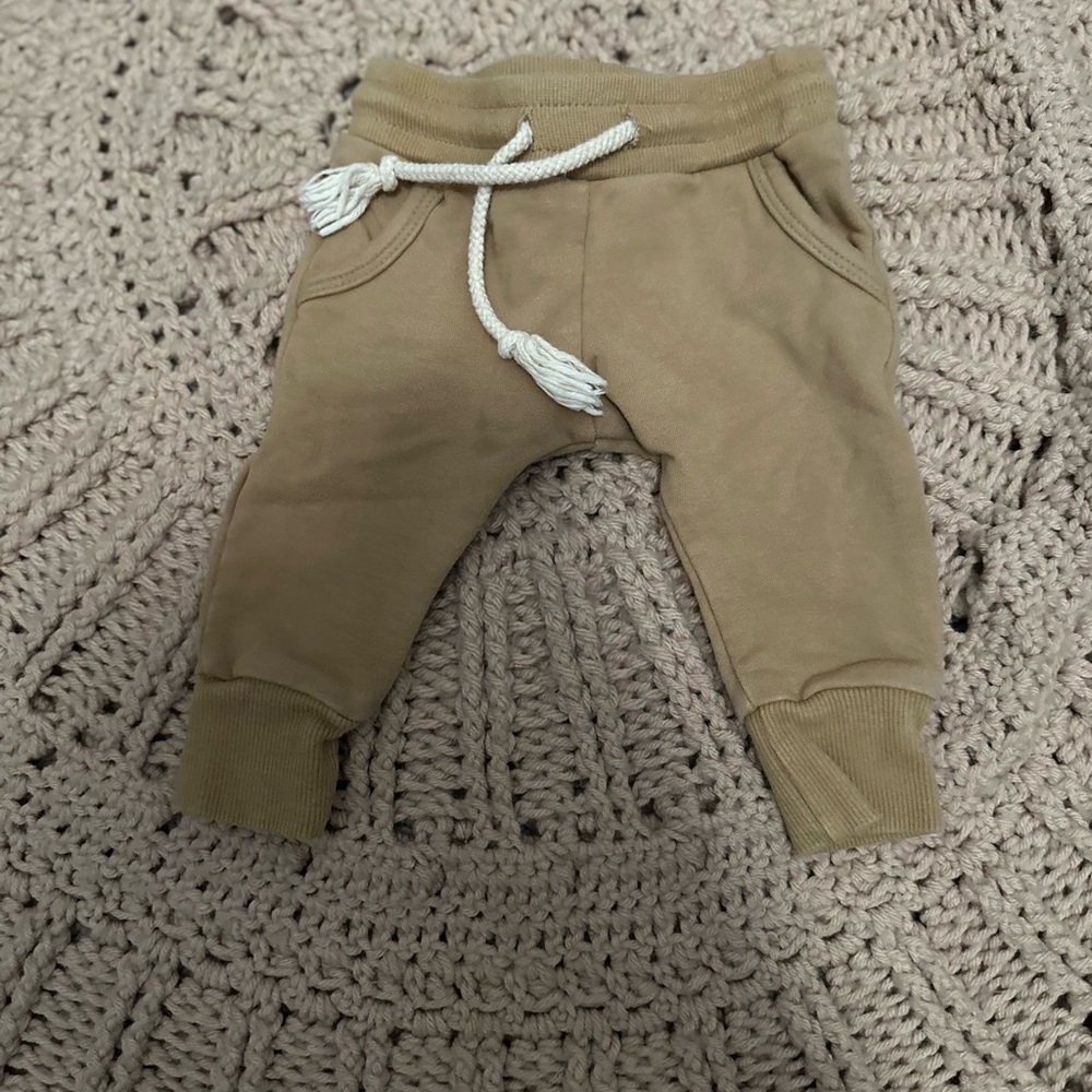 Stylish Tan Kids Jogger Pants
